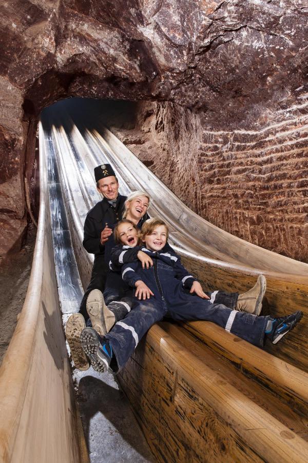 Home-Hotel Salzberg Berchtesgaden Extérieur photo Crown Prince Haakon, Crown Princess Mette-Marit, and their two children on a slide at the Salt Mine in 2009.